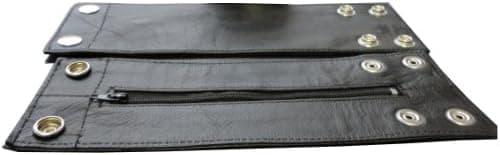Luxingerie Leather Wristband Zipper Money Wallet Arm Band Hand Wrist Cuff Le-7103