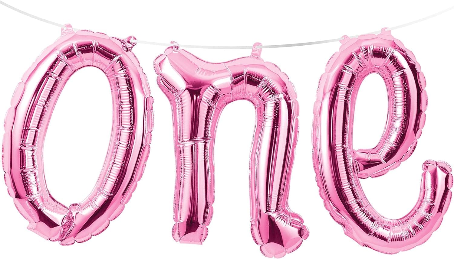 Creative Converting Balloon Banner, 13" x 5', Pink