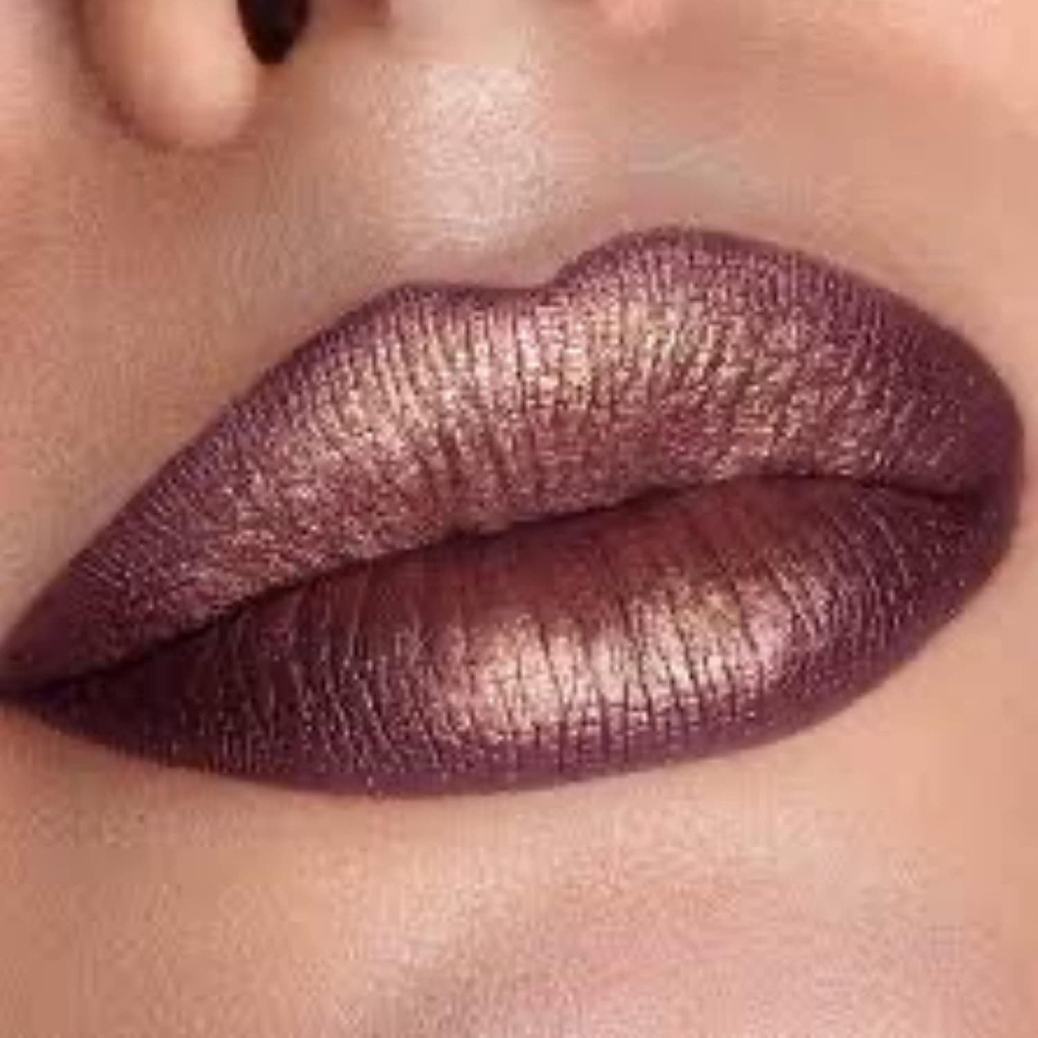 Nuest Diamond Shine Metallic Sparkle Lip Color with Vitamin E Cosmetics, Easy Application, High Pigment Full Coverage in 8 Glittery Shades, Cruelty Free, Vegan (Copper Shimmer)