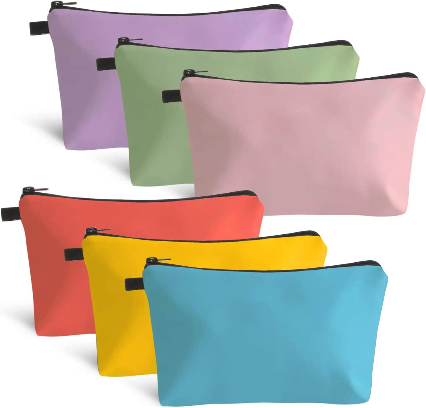 Makeup Bag Travel Pouch Cosmetic Purse Deafun Small Zipper Toiletry Organizer Gift for Women (6 Pack)-12