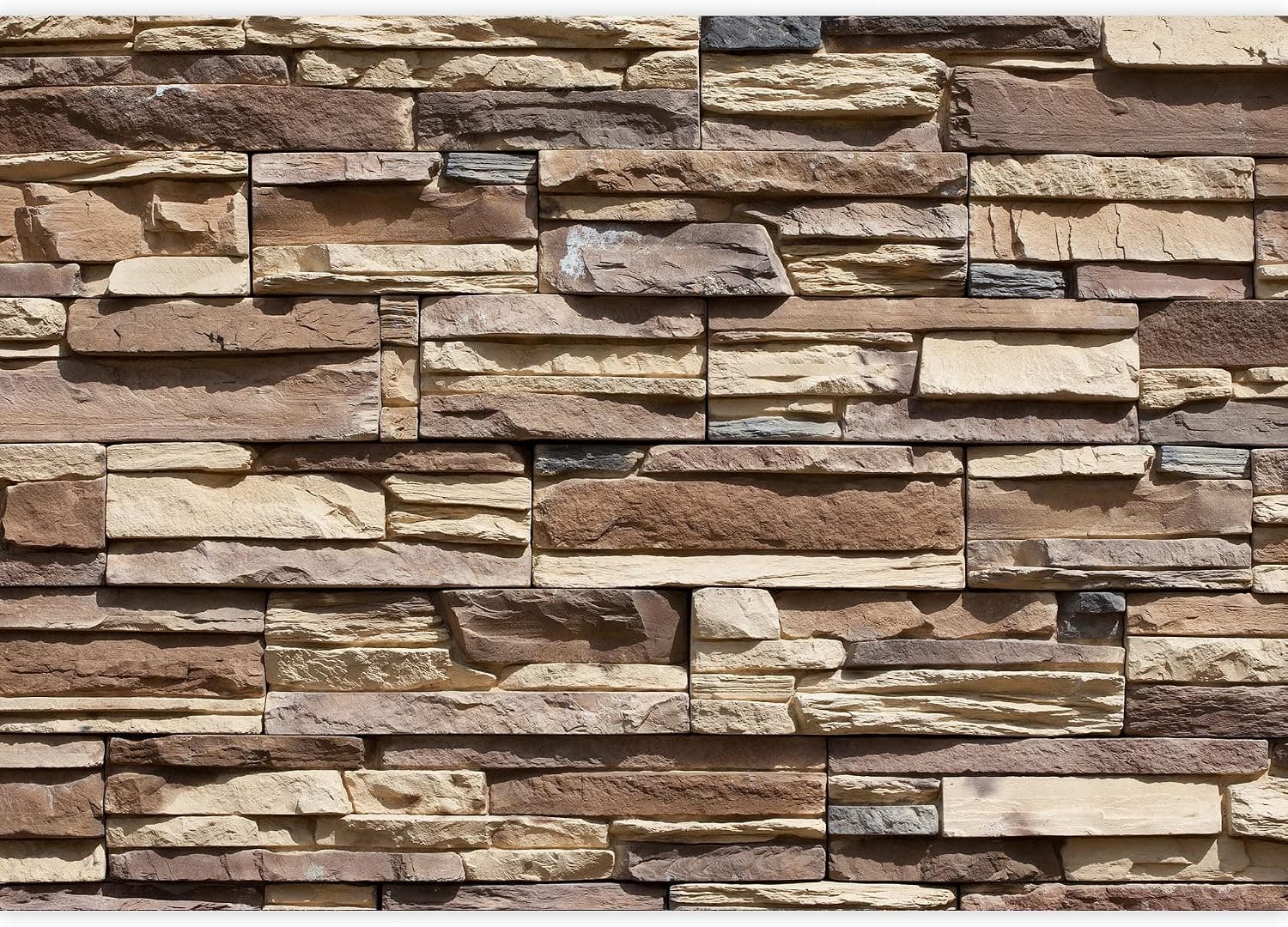 wall26 - Modern Neutral Colored Brick Pattern Wall - Wall Mural, Removable Wallpaper, Home Decor - 100x144 inches