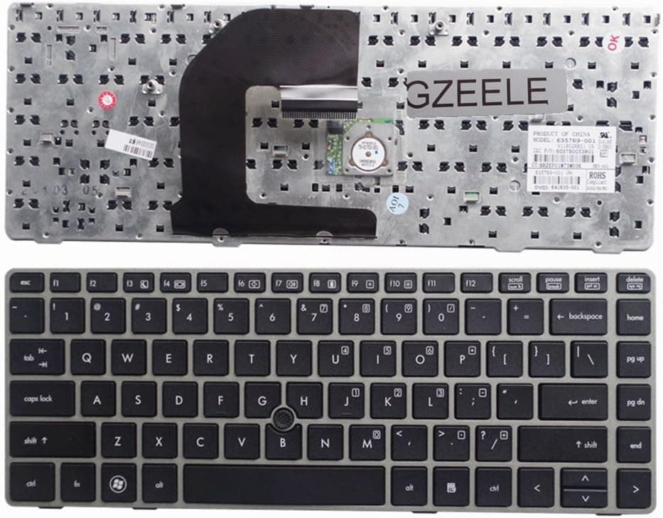 GZEELE Laptop Replacement Keyboard for HP 8460P 8460W 6460B 6460 8470 8470B 8470P 8470W 6470
