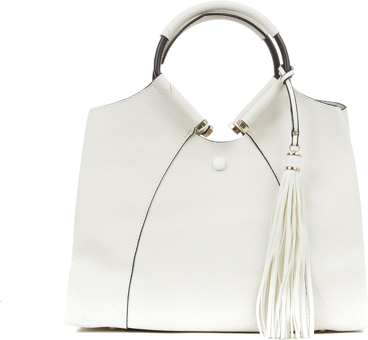 Handbag Republic Womens Vegan Leather Fashion Handbag Fancy Jacket Top Handle Bag Tote Style With Tassel