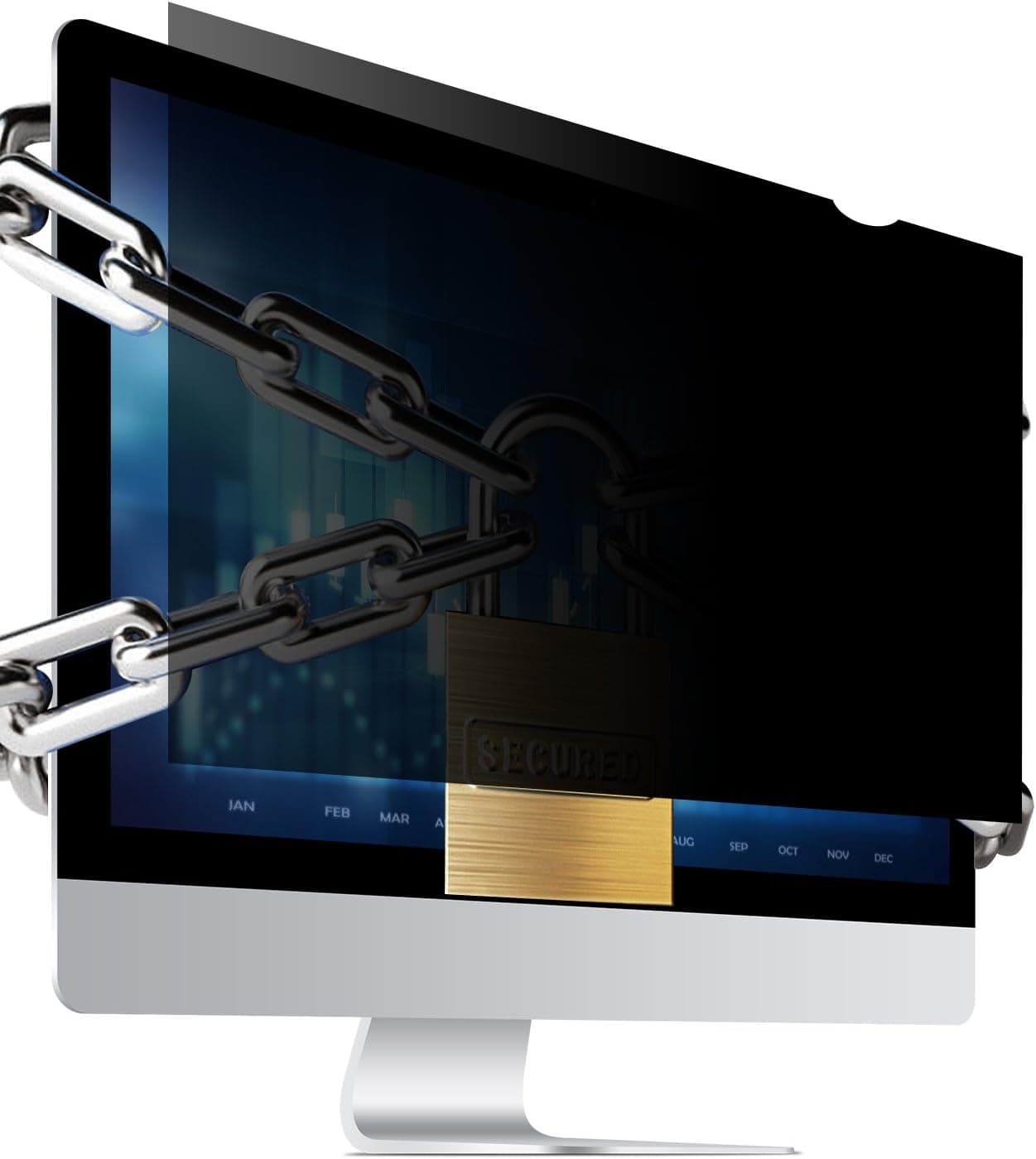 Aiscpro 20 Inch (Diagonally Measured) Computer Privacy Screen Protector - [16:9 Aspect Ratio]- for Widescreen Computer Monitor - Anti-Glare - Anti-Scratch Filter Film (WxH: 443mm x 250mm)