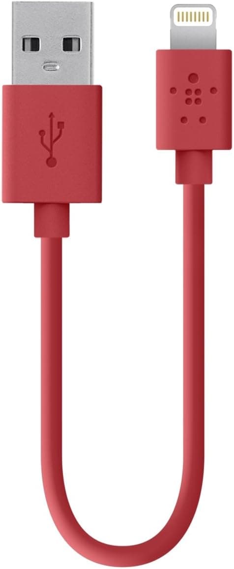 Belkin Apple Certified MIXIT Lightning to USB Cable, 6 Inches (Red)