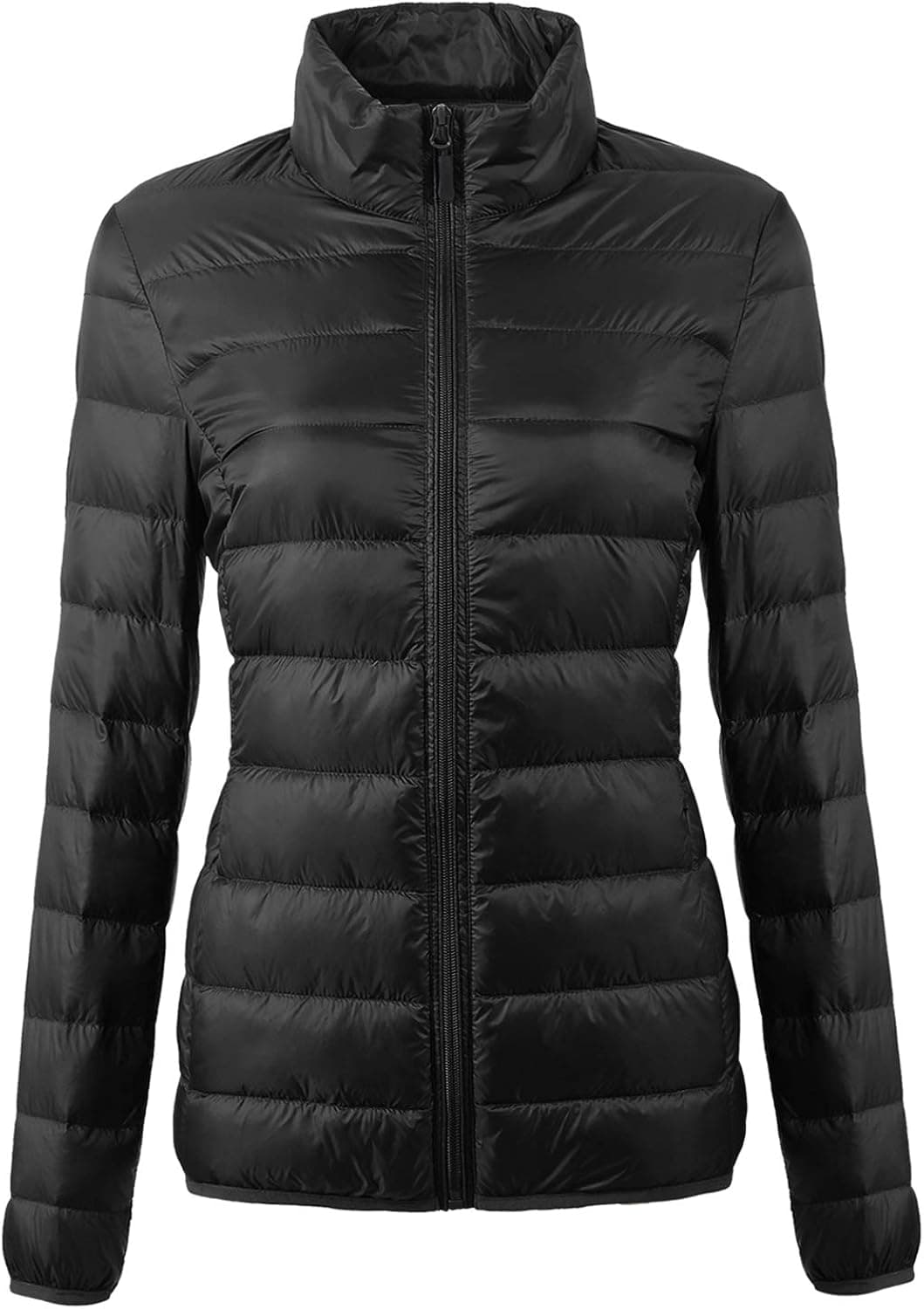 FANTURE Women's Packable Down Jacket Ultra Light Weight Short Puffer Coat with Travel Bag