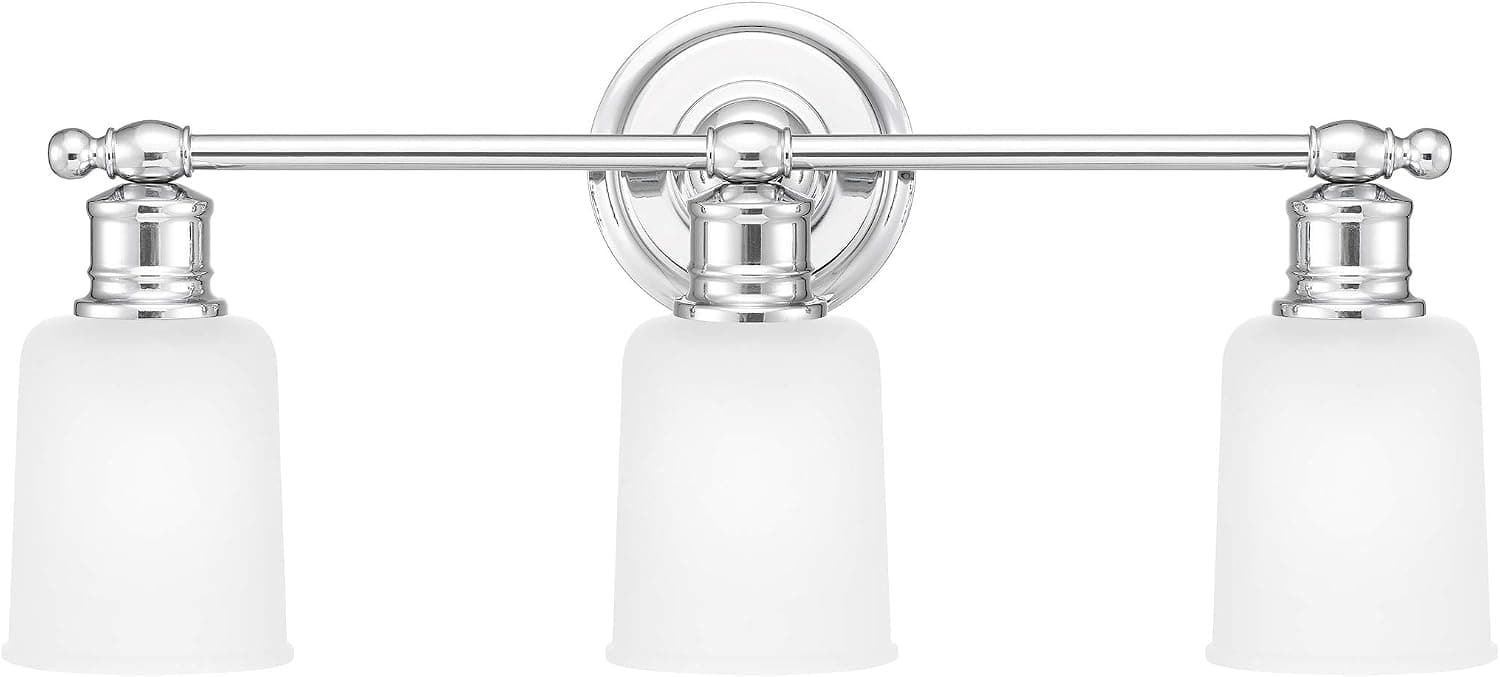 Ashley Harbour DS19218A Prescott Vanity Light, Polished Chrome
