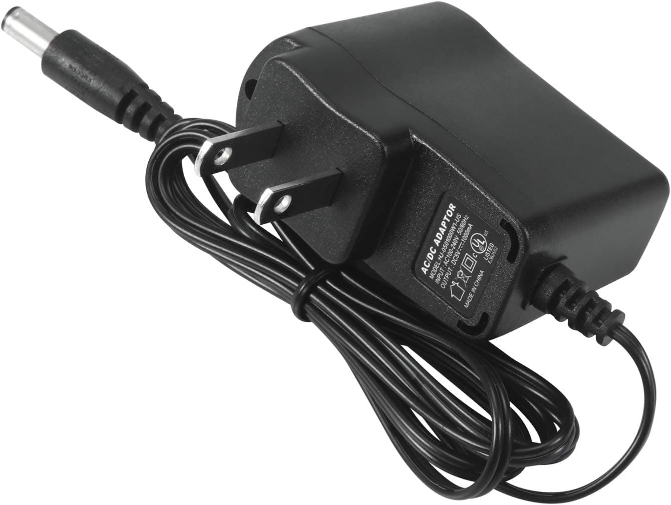 5V 1A DC Power Supply DC 5V Wall Plug Power Adapter with 1.2 Meter Cable,5.5x2.5mm DC Tip for Routers,Camcorder,DVR,Receiver,Camera,Battery Chargers,Converters,Black