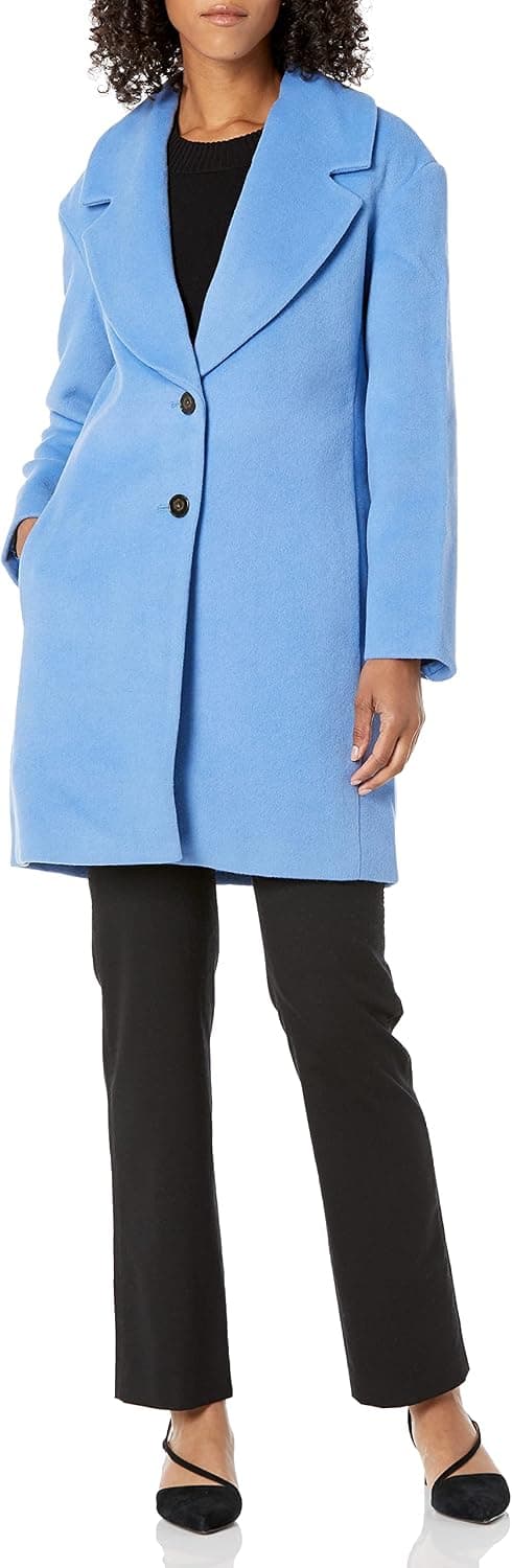 Lark & Ro Women's Single Breasted Shawl Collar Coat