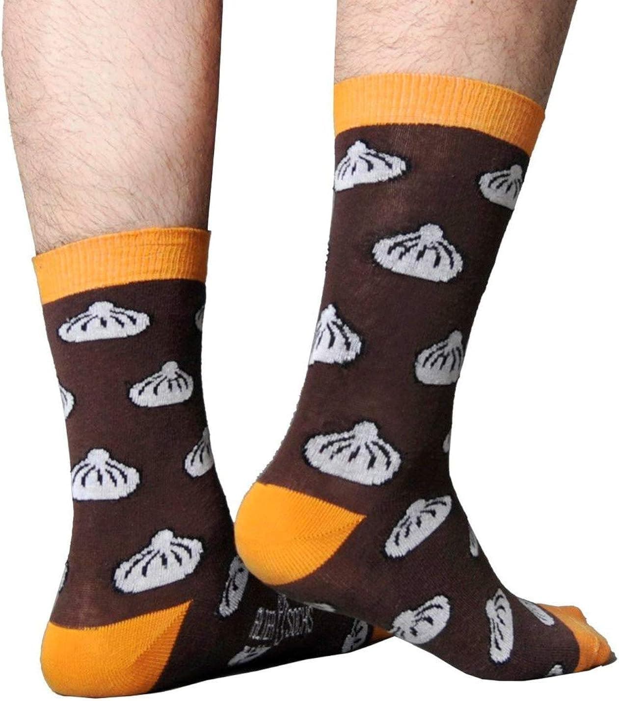 Altersocks Georgian crew novelty colorful cotton dress socks for men and women one size 36-45, Unisex (Chokha + Khachapuri + khinkali braun)