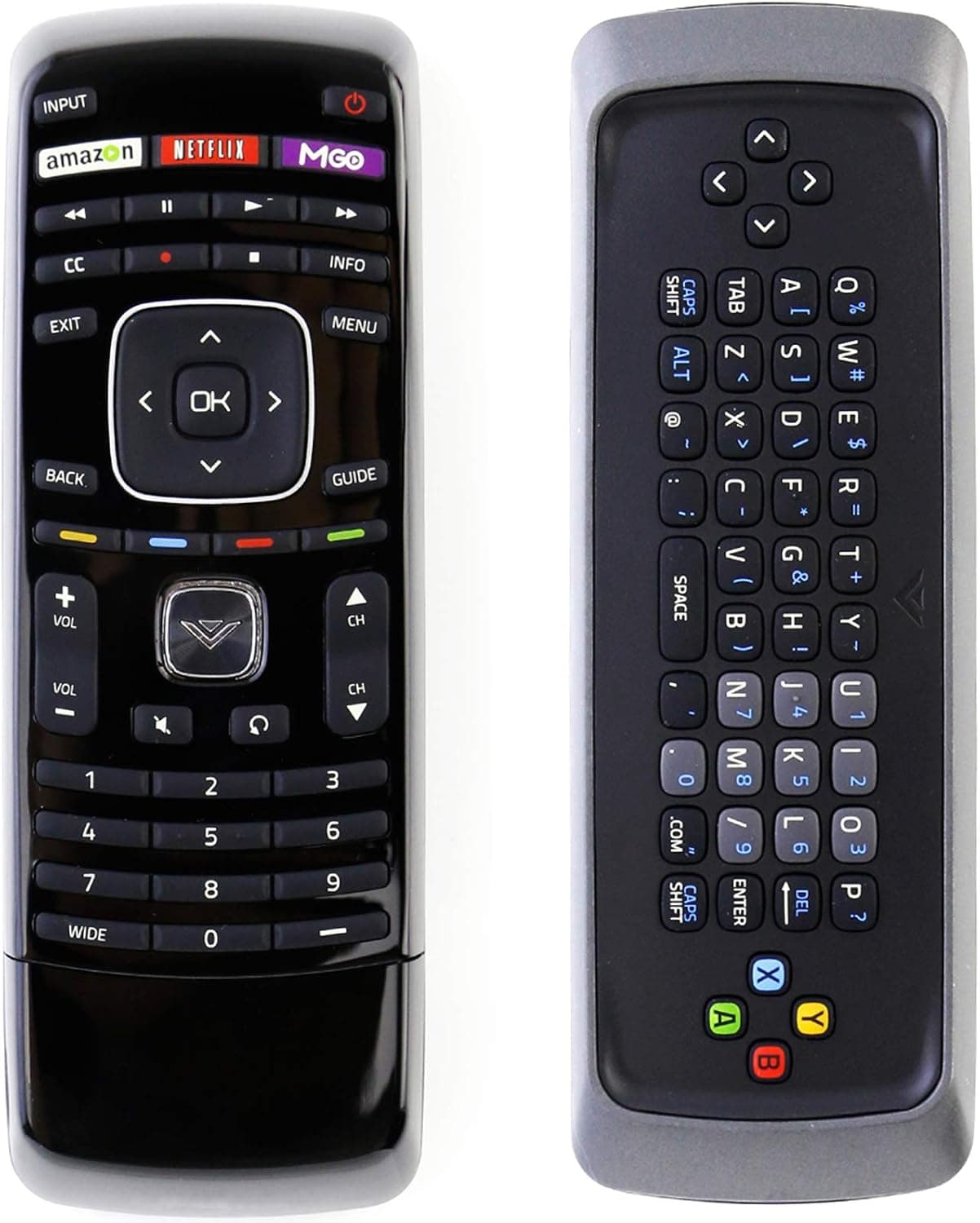 PERFASCIN XRT302 QWERTY Keyboard Remote Control Compatible with Vizio TV E601i-A3 E701i-A3 E650i-A2 D650i-B2 M420SV M470SV M550SV M320SR M370SR M420SR E3D320VX E552VL E472VL M470VSE M650VSE M550VSE