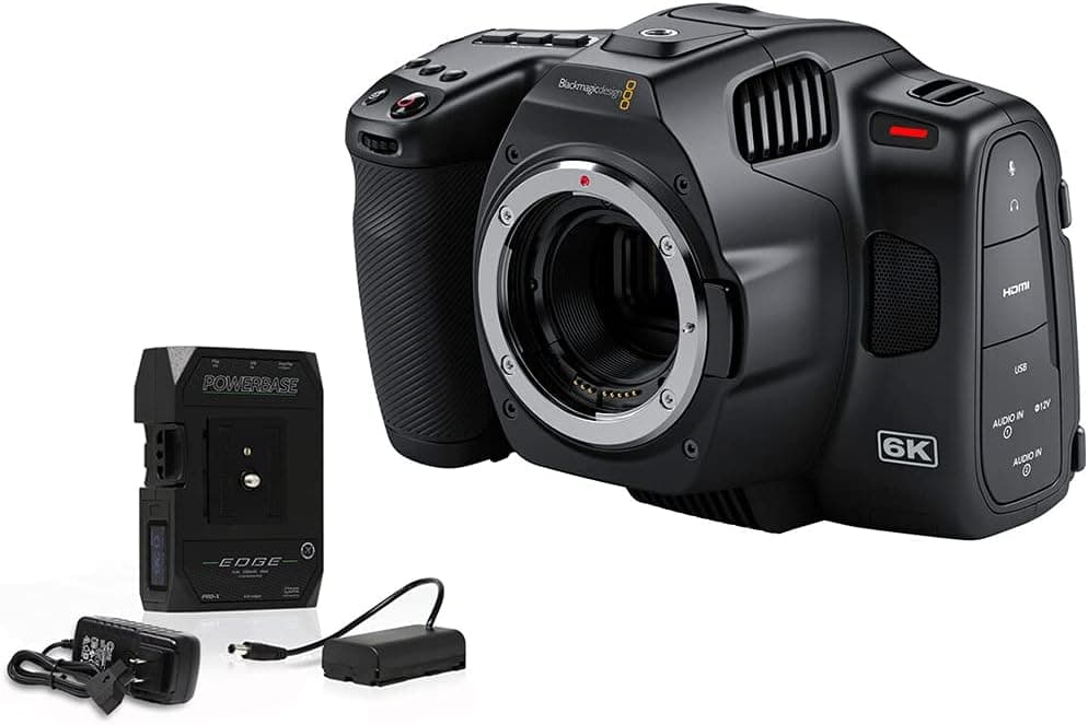 Blackmagic Design Pocket Cinema Camera 6K Pro Bundle with Core SWX Powerbase Edge 49Wh 14.8V Cine V-Mount Battery Kit