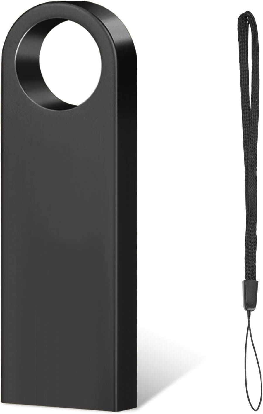 256GB Flash Drive USB Flash Drive USB 2.0 Thumb Drive U Disk Metal Memory Stick 256 GB USB Drive with Lanyard, Black