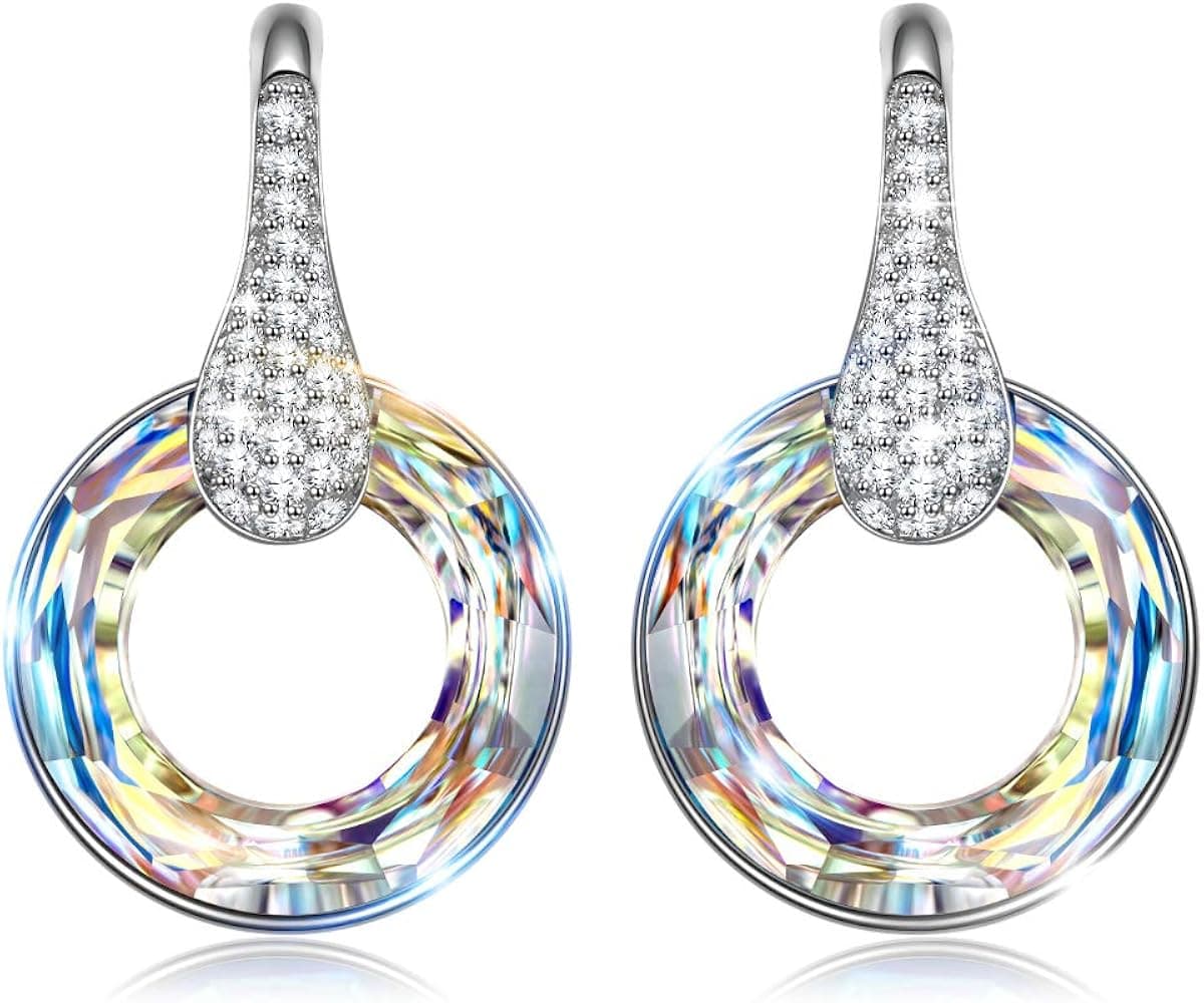 Kate Lynn Earrings for Women Jewelry Gifts Crystals Sterling Silver Hypoallergenic Earrings for Friendship Gifts Sisters Gift Ideas for Mom for Her Ladies Gift