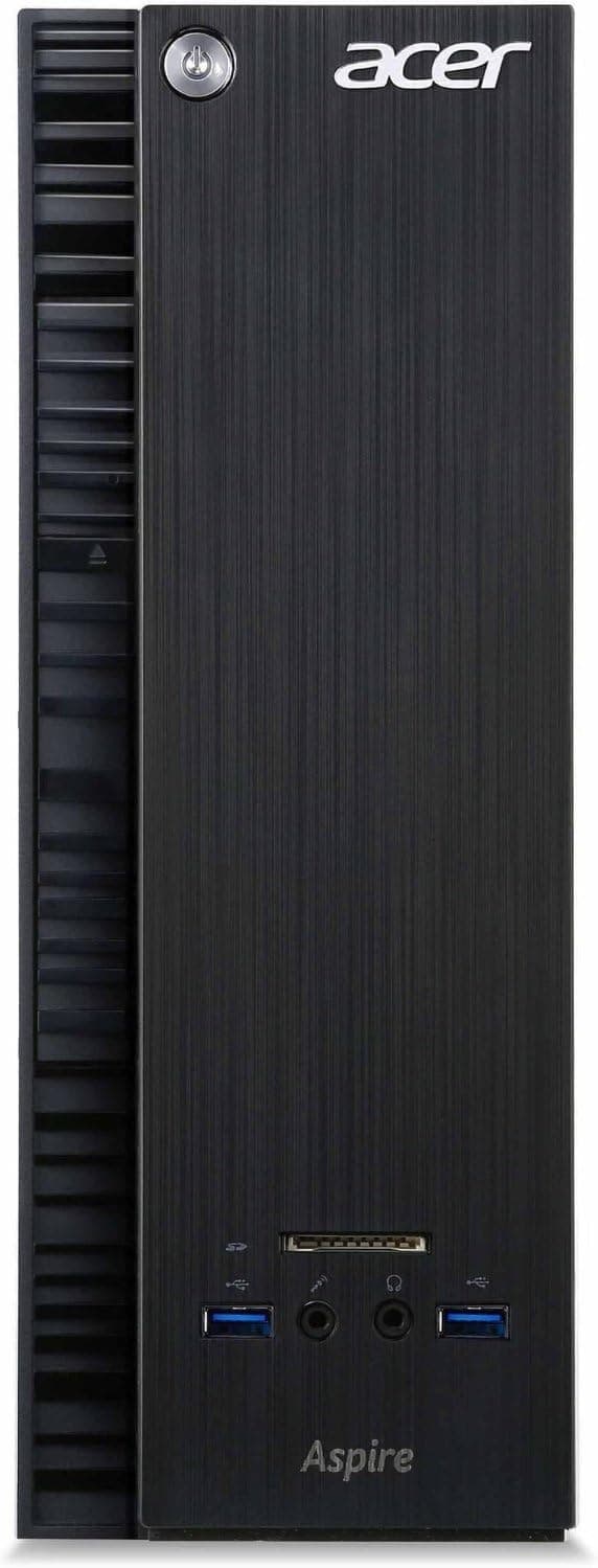 Acer Aspire XC Compact Desktop (Intel Dual-Core Processor up to 2.16GHz, 4GB RAM, 500GB Hard Drive, DVDRW, HDMI, USB 3.0, Windows 10 Home) (Renewed)