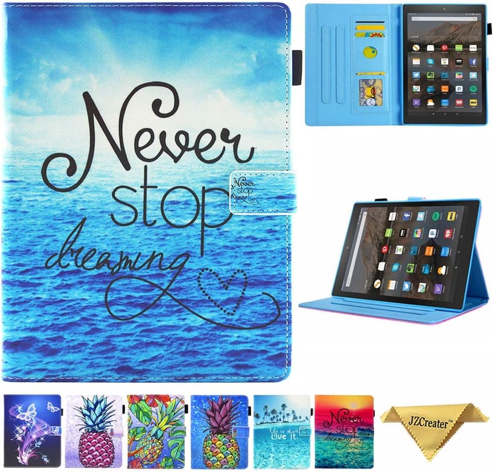 JZCreater Kindle fire HD 10 Case Old Model 2019, Compatible with 10.1" Amazon Fire HD 10 Tablet (9th/7th/5th Generation, 2019/2017/2015 Release), Dreams