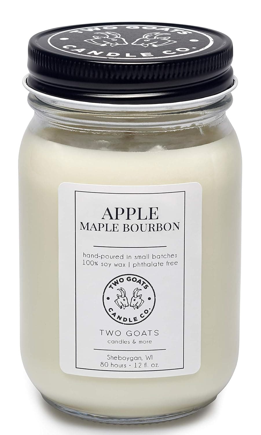 Apple Maple Bourbon Scented Soy Candle | Hand Poured in the USA | 12 oz.