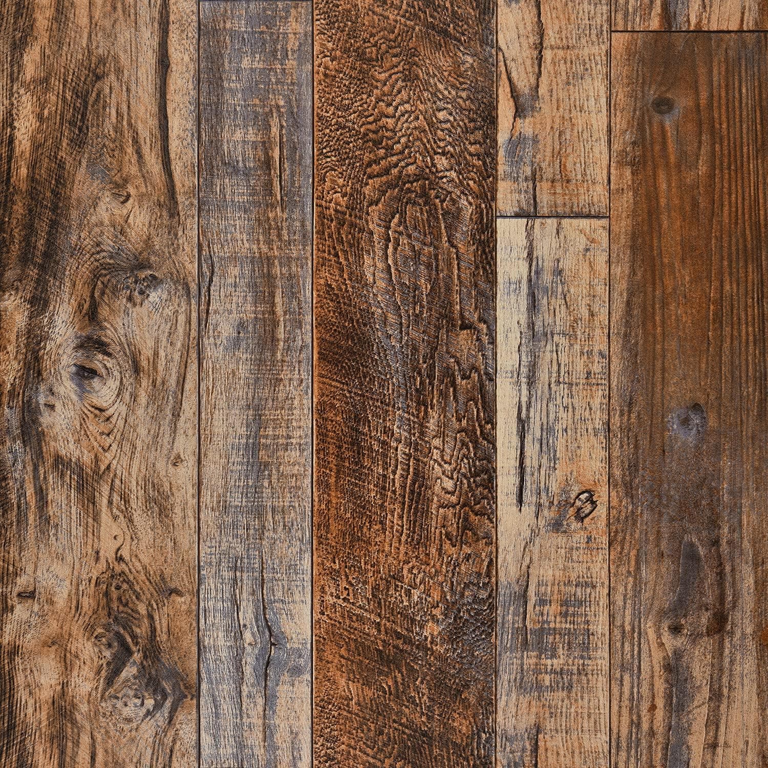 WENMER 23.6" x 118" Brown Wood Peel and Stick Wallpaper Shiplap Self Adhesive Wallpaper Wood Plank Wallpaper for Cabinet Countertop Shelf Drawer Wall Door