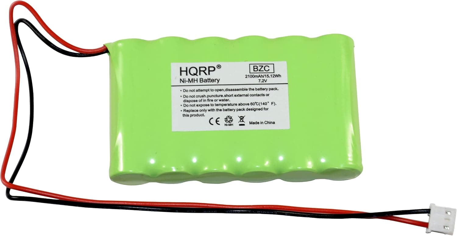 HQRP 2100mAh High Capacity Backup Battery Compatible with Ademco Honeywell Lynx Plus Touch L3000 L5000 L5100 L5200 L7000 LYNXRCHKITSHA LYNXRCHKIT-SHA 300-03866 WALYNX-RCHB-SHA Replacement