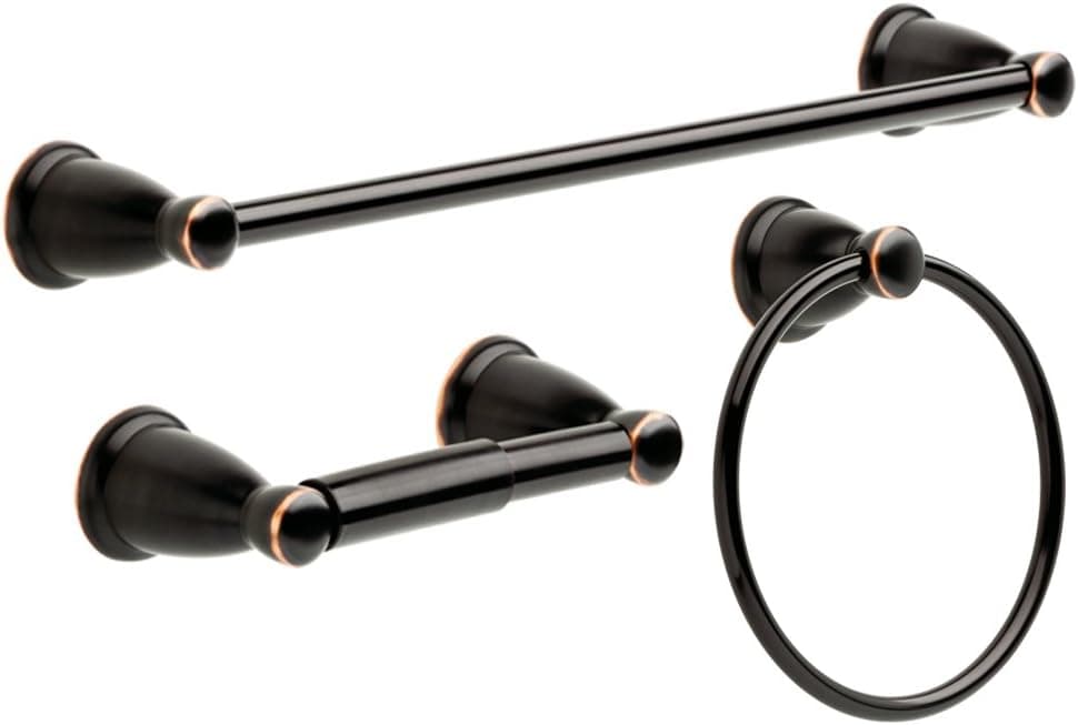 Franklin Brass KIN3PC-ORB Kinla Bathroom Accessory Kit, 3 Pieces, Oil Rubbed Bronze , Oil-Rubbed Bronze
