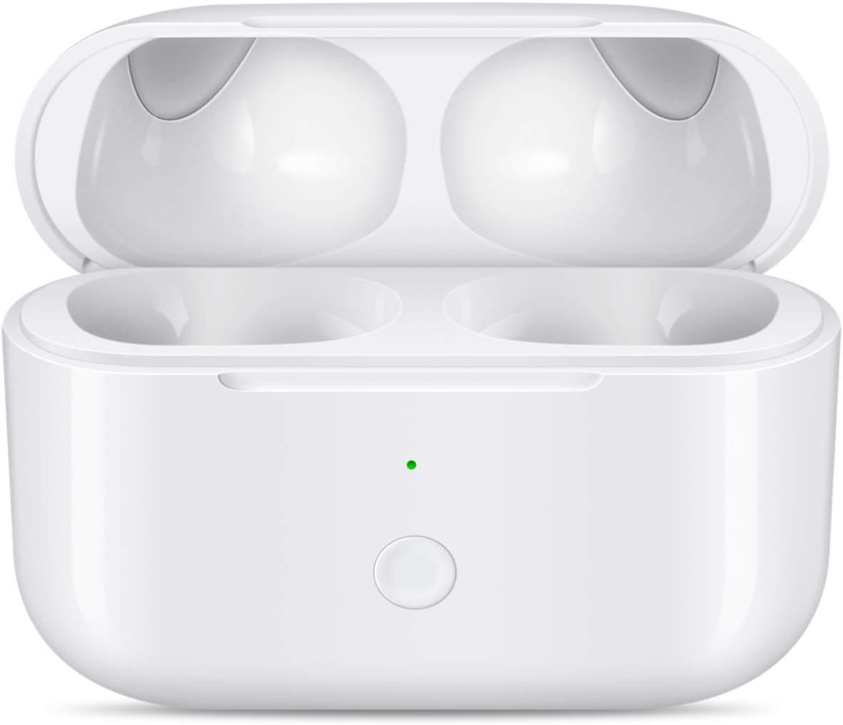 Upgraded Charging Case Compatible with Charging Case Pro, Replacement Compatible with Wireless Charger Case Pro with Bluetooth Pairing Sync Button (White)