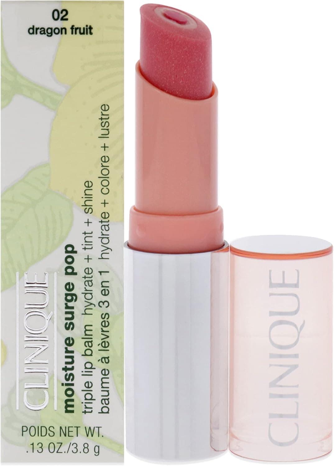 Clinique Moisture Surge Pop Triple Lip Balm - 02 Dragon Fruit Lip Balm Women 0.13 oz