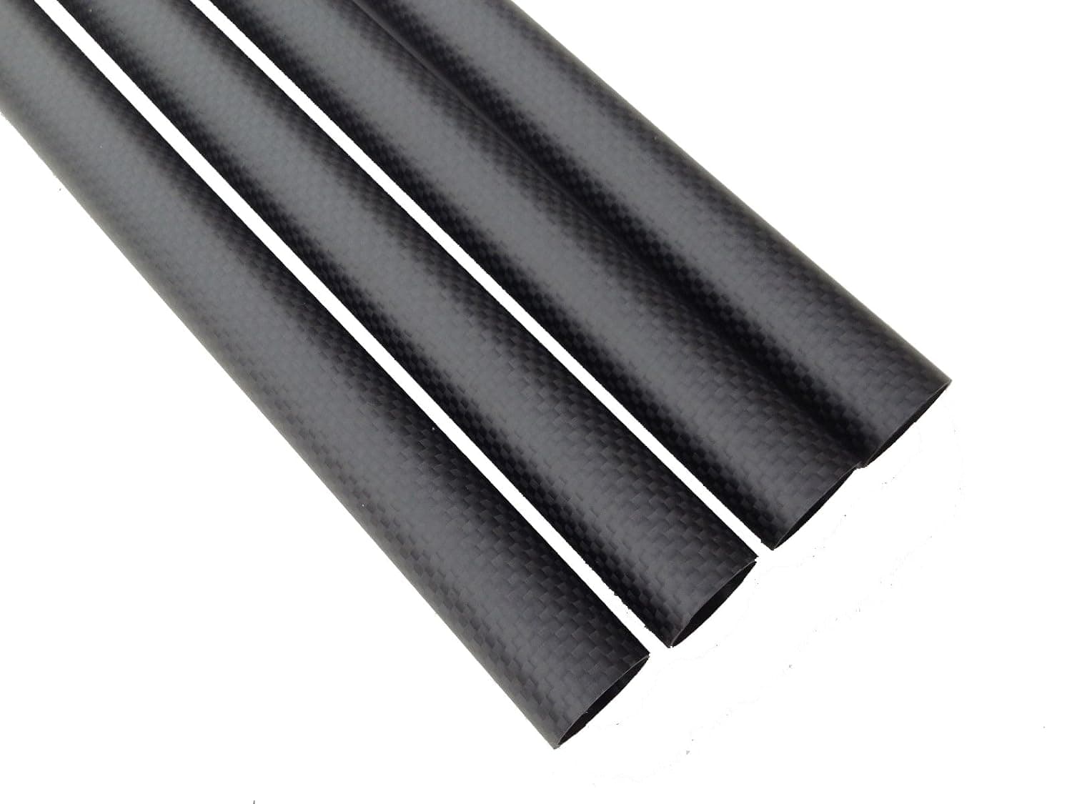 Abester 4 (pcs) 3K Matt Carbon Fiber Tube OD25mm x ID23mm x 1200mm Roll Wrapped Bearings Poles DIY Rod Camera Rail Rc Hobby