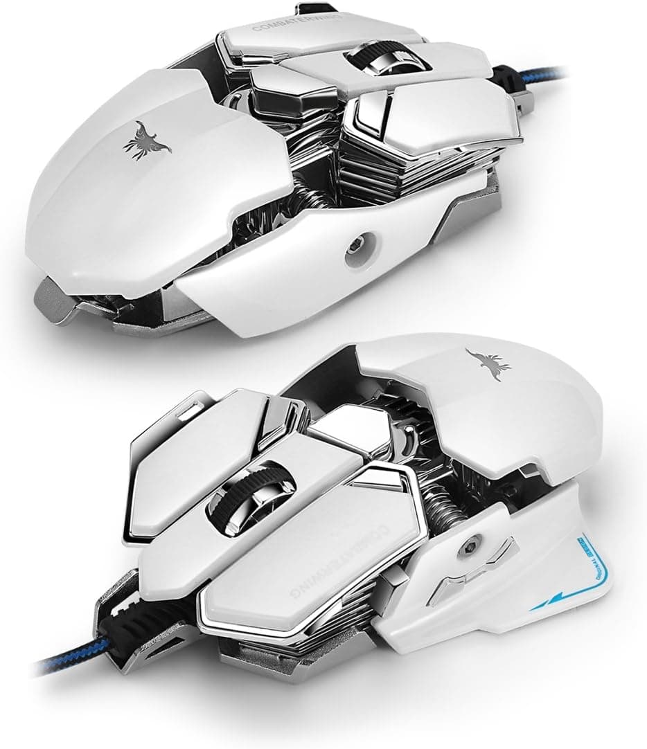 Combaterwing Optical USB Wired 4800 DPI Professional Gaming Mouse Programmable 10 Buttons RGB Breathing LED Mice Wired mouse Gaming mice