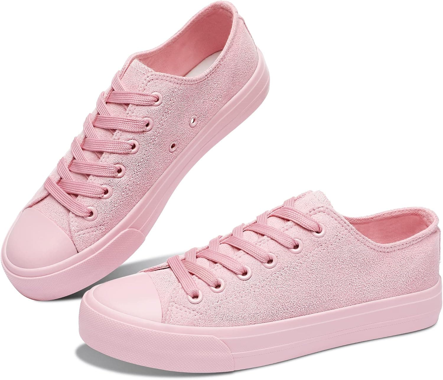 Obtaom Women’s Canvas Shoes Low Top Fashion Sneakers Slip on Walking Shoe