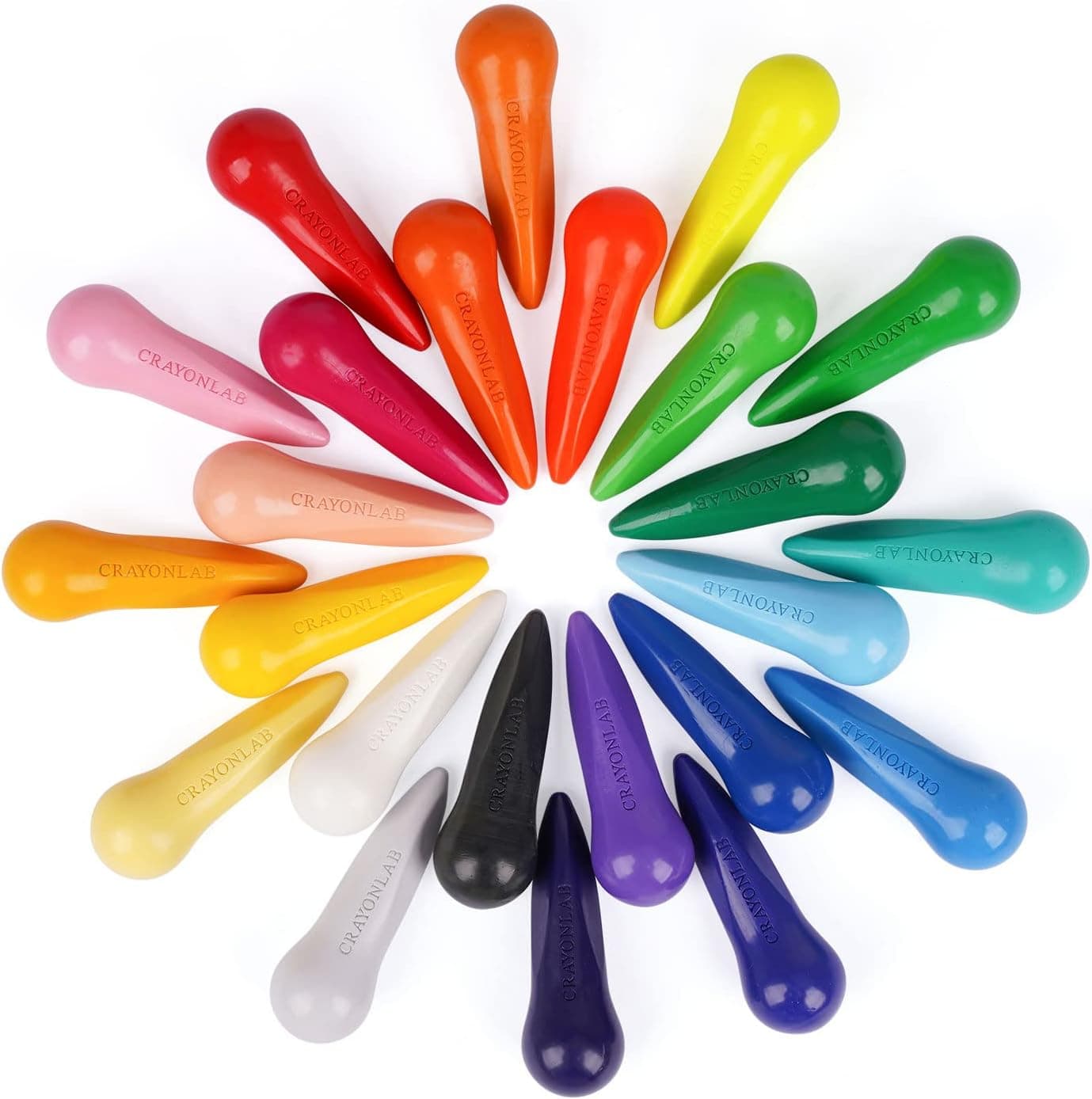 AXEARTE Ice Cream Crayons for Toddler, 24 Non-Toxic Washable Crayons for Kids, Cute Crayons Easy to Hold, Babies and Children Gift, Safe Coloring Art Supplies