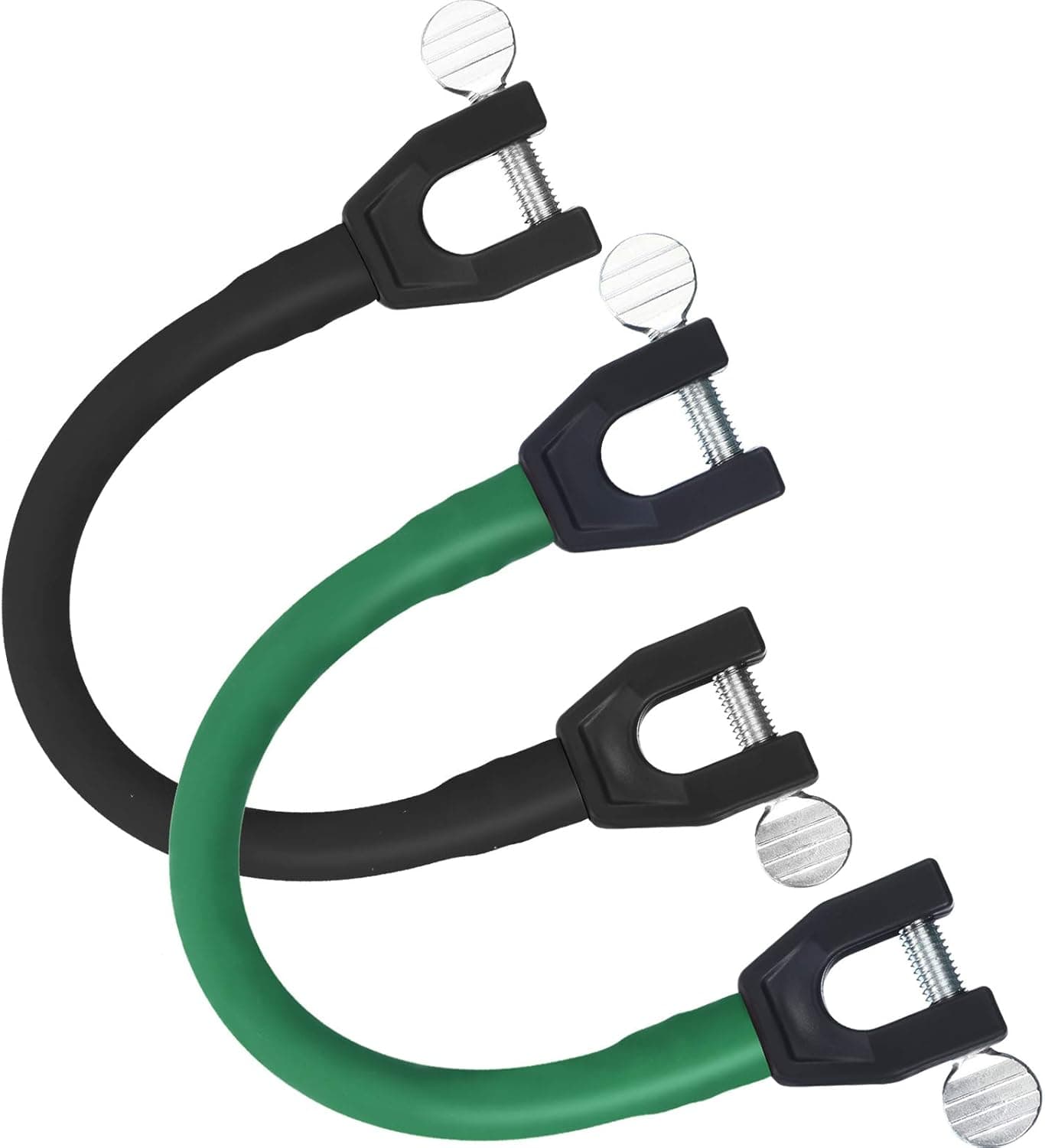 2 Pieces Ski Tip Connector Trainer Ski Training Aid Ski Aid for Beginners Skiing Training (Black, Green)