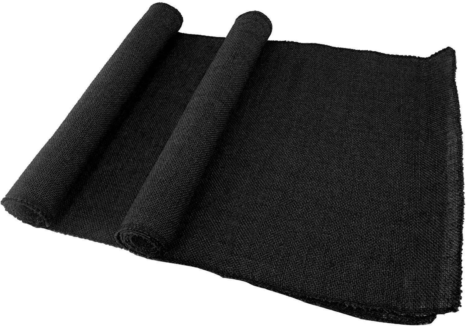 SoarDream Burlap Table Runner Black 2Pieces 13x108 inches Long Table Runner Rectangle Dining Table Runner for Christmas Brithday Bridal Decoration