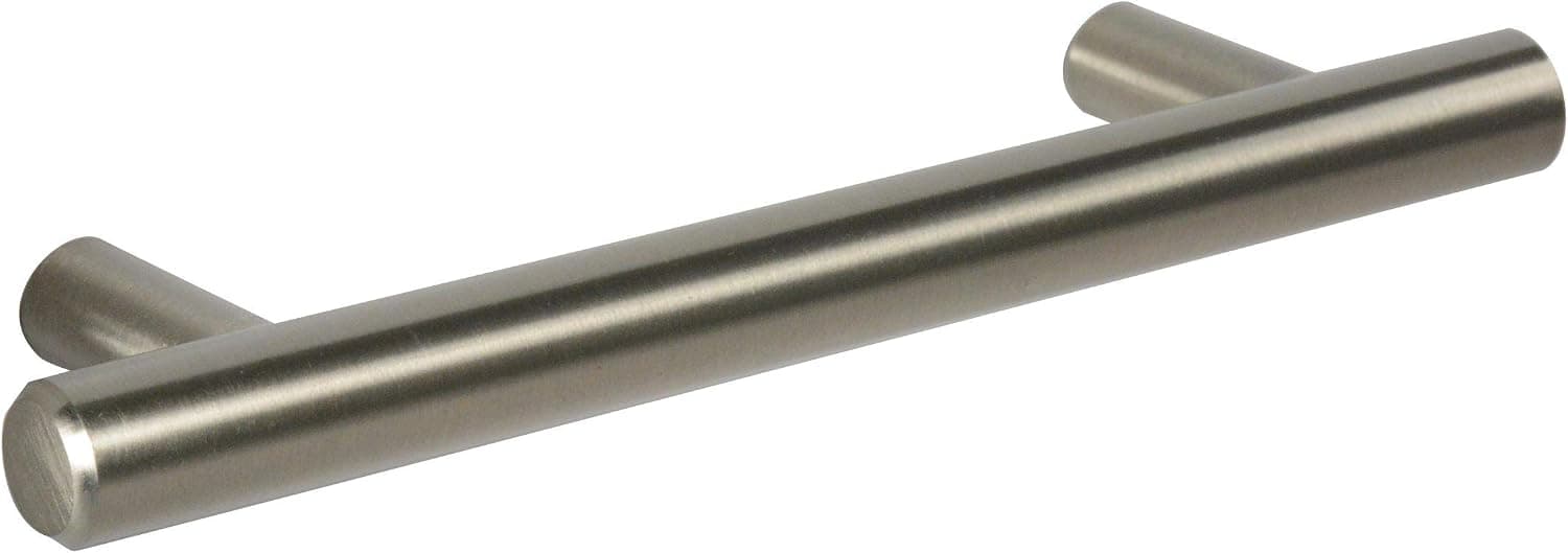 Brainerd 3-3/4 in. (96mm) Steel Bar Pull, Satin Nickel, 12 Pack - P01012W-SN-B