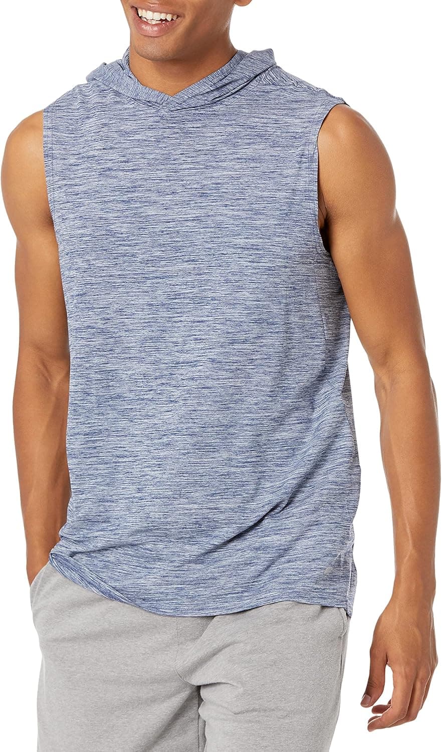 Amazon Essentials Men's Tech Stretch Sleeveless Hoodie