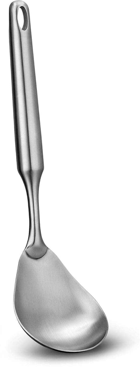 Stainless Steel Rice Spoon Paddle Cooking Utensil - Will Last Your Kitchen a Lifetime, Guaranteed - Meticulous Craftsmanship, Sleek Modern Design, Exceptional Quality.