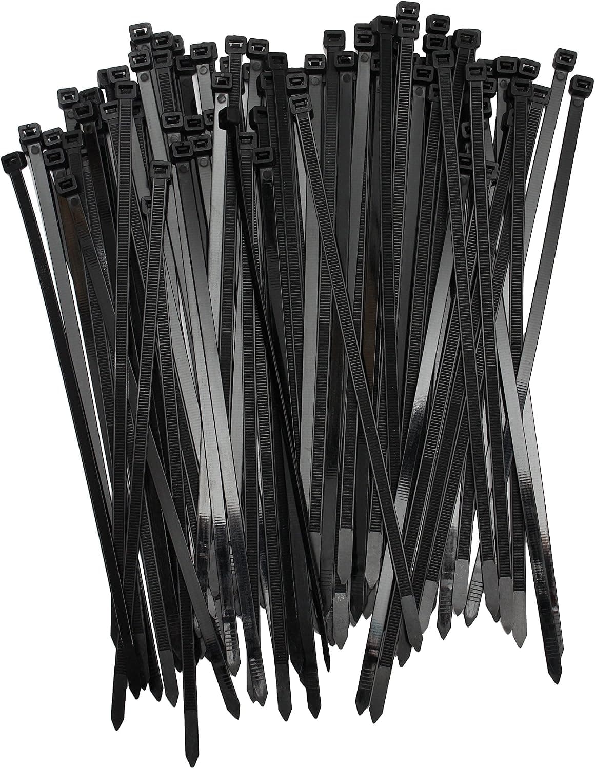 KickSpark Cable Ties Heavy Duty | 12 Inch Self Locking Nylon Zip Ties | 122lbs Tensile Strength - Extra Durable | Weatherproof/UV Resistant | Wire / Cord Management