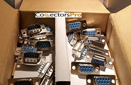 Connectors Pro Pc Accessories 10 Pairs DB9 Male and Female D-Sub Solder Type Connector, 20-Pack (10 Male + 10 Female)