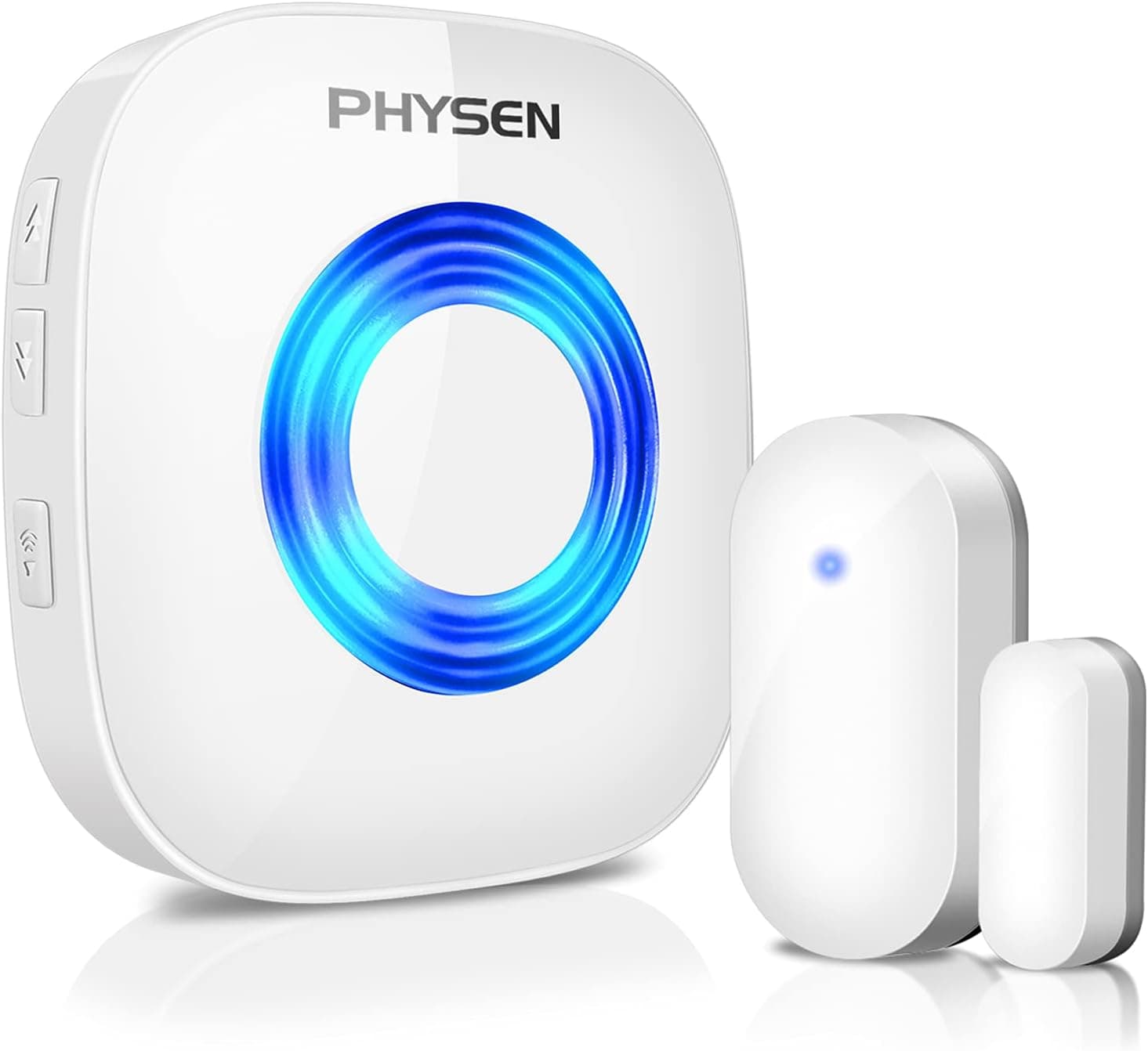 Wireless Door Chime, PHYSEN Door Open Entry Alarm Chime Operating in Range 600 feet,52 chimes,1 Magnetic Door Chime Sensor & 1 Plug-in Receivers For Home Security
