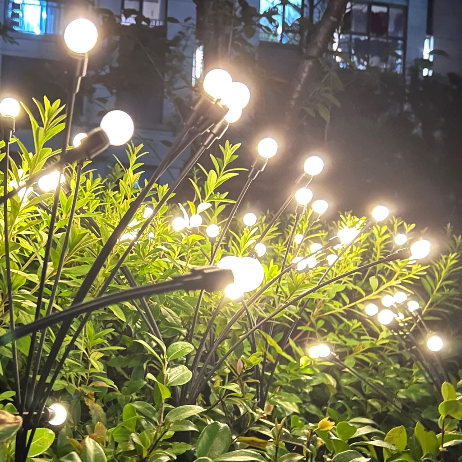 DURPAR Solar Garden Lights, 10LED Starburst Swaying Light, Sway by Wind, Solar Firefly Lights Outdoor Waterproof, Solar Garden Decorative Lights Yard Patio Pathway Decoration(4PACK)