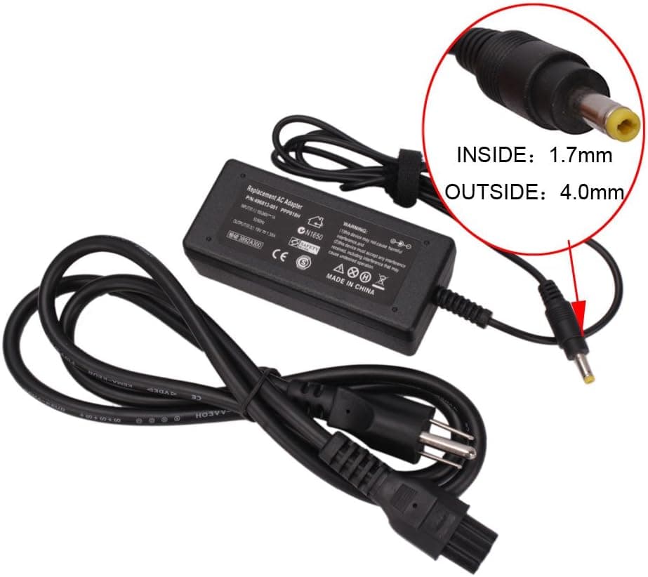 AC Power Adapter Charger for HP Mini 110-1034NR + Power Supply Cord 19V 1.58A 30W
