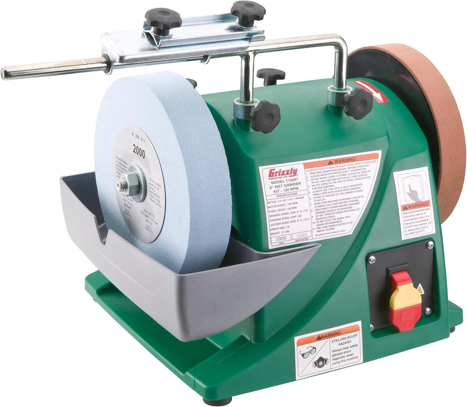 Grizzly T10097 Grinder/Sharpener, 8-Inch