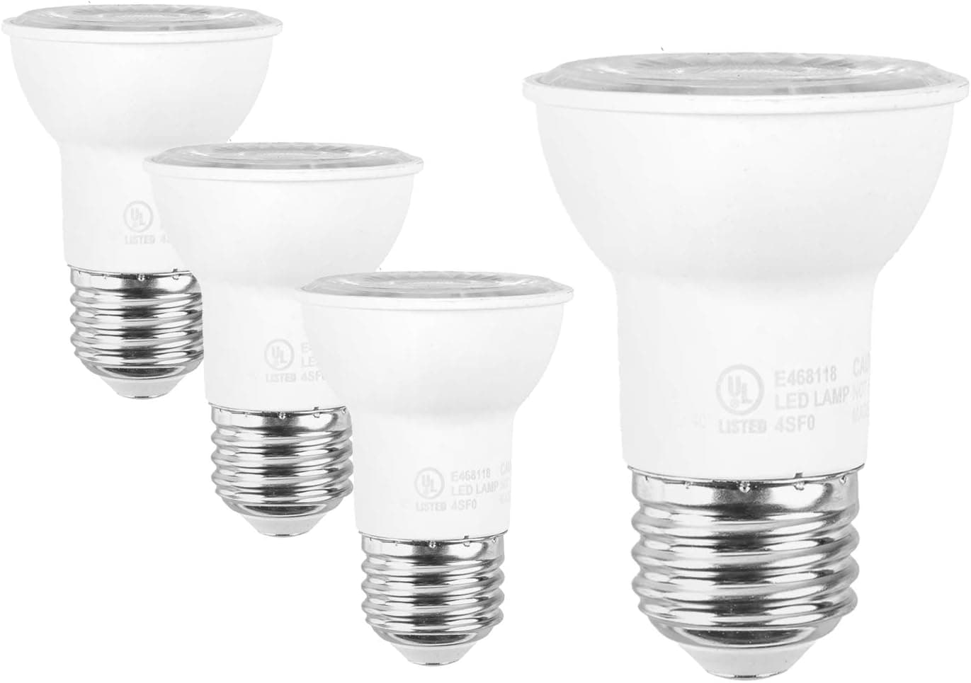 SleekLighting LED Par 16, 7 Watt(50 Watt Equivalent,500Lumens,"Dimmable" Wide Flood Bulb,Indoor/Outdoor, Recessed Lighting, Spot Light,E26,ES&UL Wet Location 4Pack (2700K)