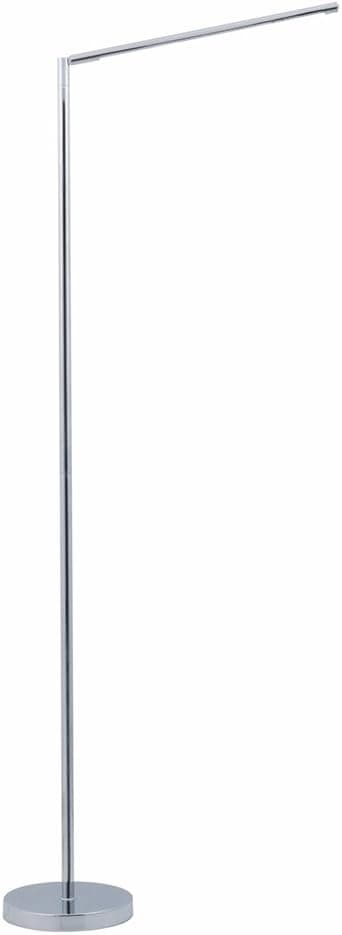 PureOptics LED Floor Lamp with Minimalist Chrome Design, Dimmable (VLED560F) , Black