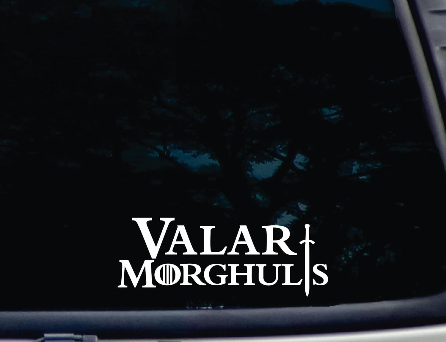 Valar Morghulis - 8" x 3" die Cut Vinyl Decal/Sticker for Windows, Cars, JDM, Trucks, Bumpers, Tool Boxes, Boats, laptops - virtually Any Hard, Smooth Surface. Made in The USA