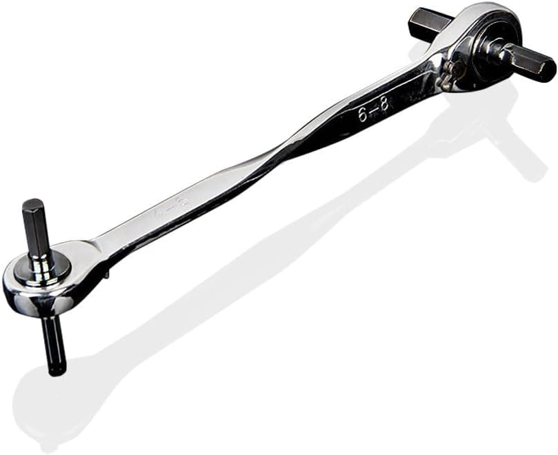 NUZAMAS 4-In-1 Socket Driver Ratchet 2 Way Wrench Hand Tools Double Ended 4 5 6 8mm Metric