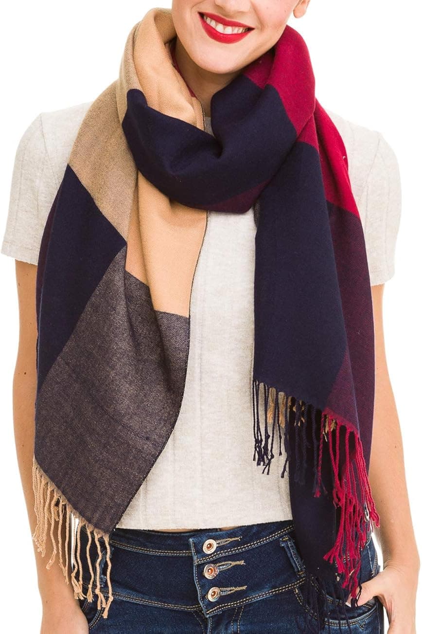Scarf for Women Spanish Design Elegant Long Shawl Scarves for Spring Fall Winter