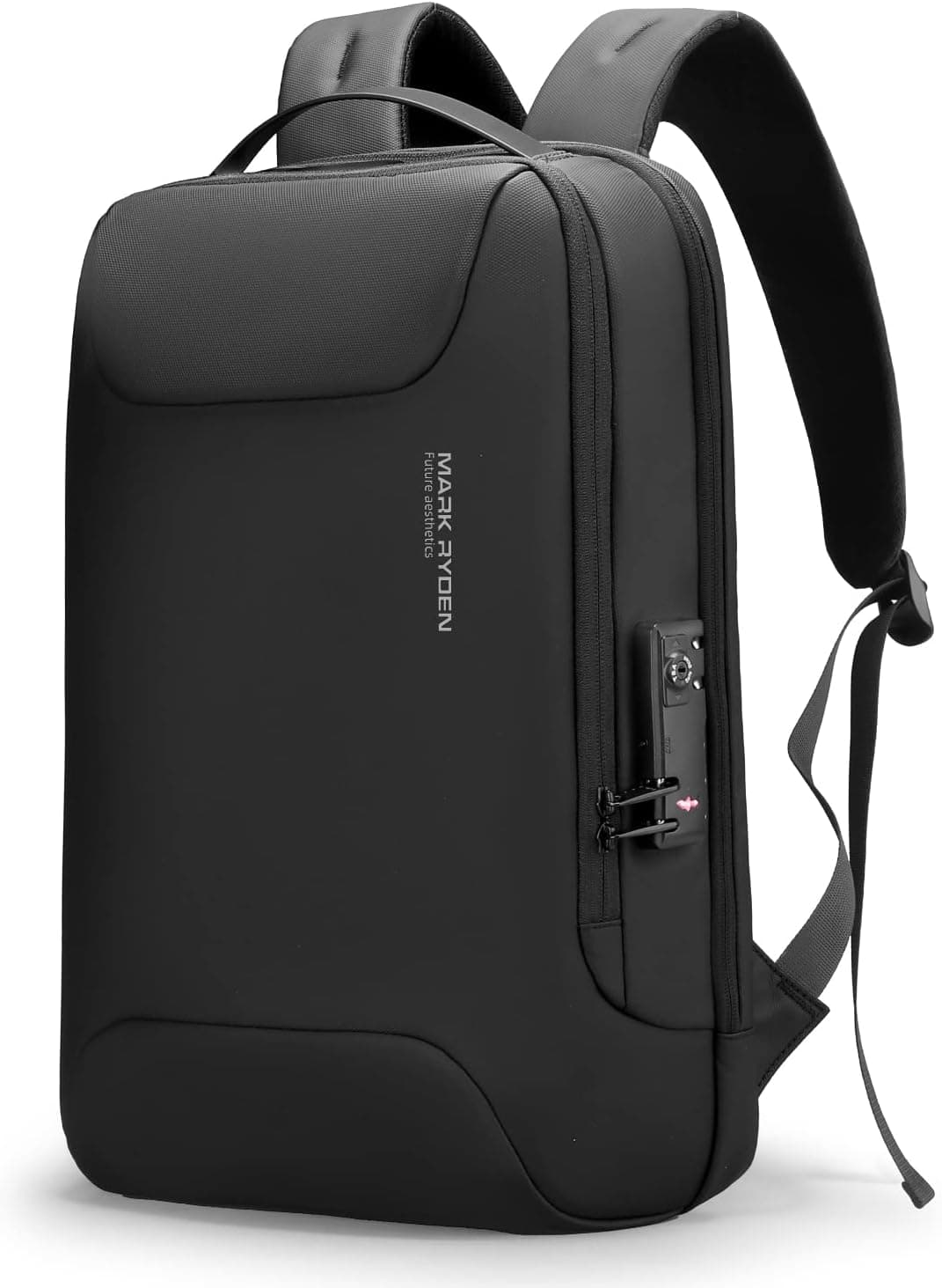 Muzee Laptop Backpack For Men Business Backpack With TSA LocK Charging Pulg Waterproof & Anti-Scratch Shell Backpack Fit 15.6 inch PC Slim Casual Daypack