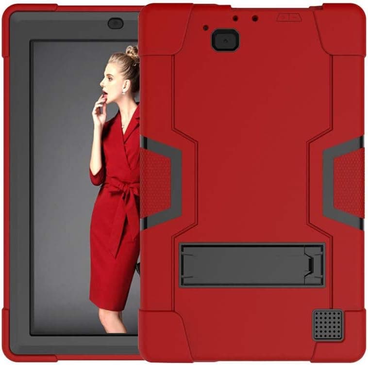RCA 11.5" Galileo Pro RCT6513W87DK Case,Koolbei Heavy-Duty Drop-Proof and Shock-Resistant Rugged Hybrid Case(with Built-in Stand),for RCA 11.5" Galileo Pro RCT6513W87DK Tablet(Red/Black)