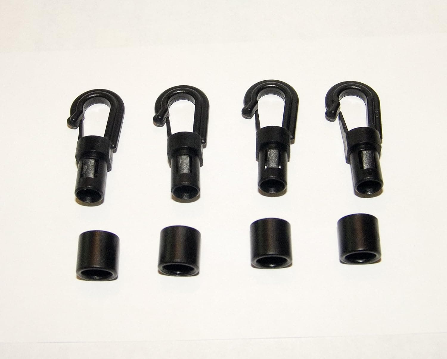 Bungee/Shock Cord Hook, Locking, 4 Piece