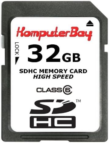 KOMPUTERBAY 32GB SDHC Secure Digital High Capacity Flash Memory Card - Ultra High Speed Class 6